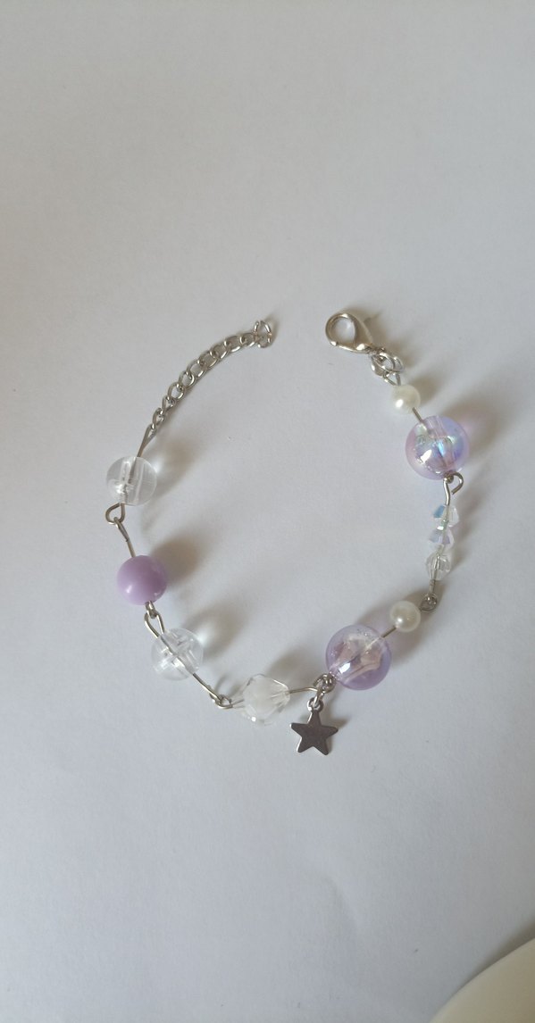 Lila-şeffaf bileklik - Görsel 2