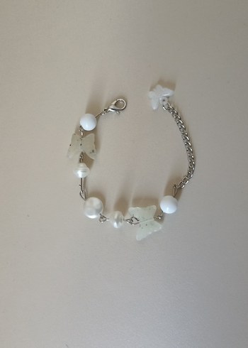 yeşil-beyaz bileklik - Görsel 3