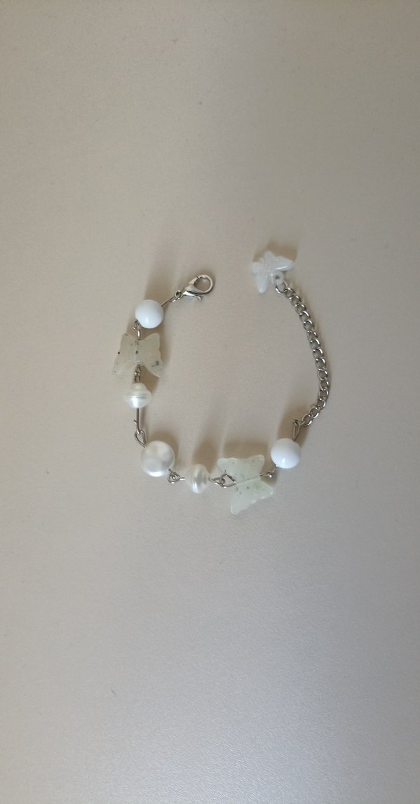 yeşil-beyaz bileklik - Görsel 3