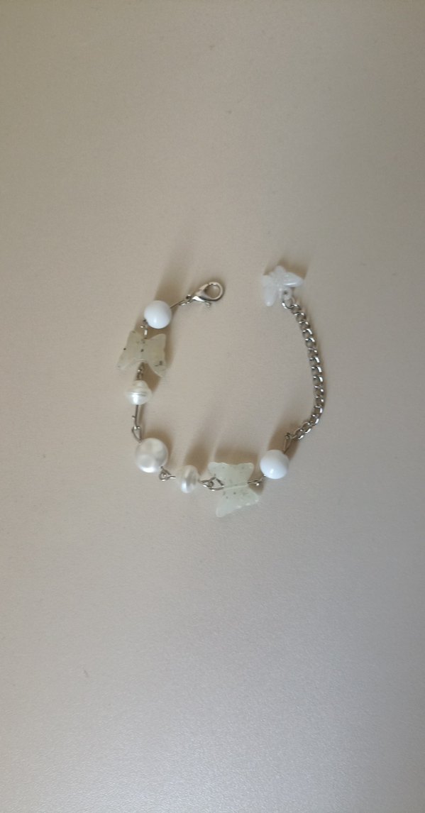 yeşil-beyaz bileklik - Görsel 2