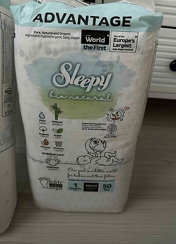 Sleepy bio natural 1 numara bebek bezi