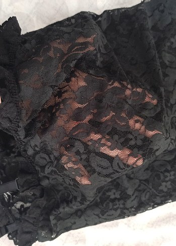 Dantel Detaylı Siyah Gotik Midi üst - Görsel 2