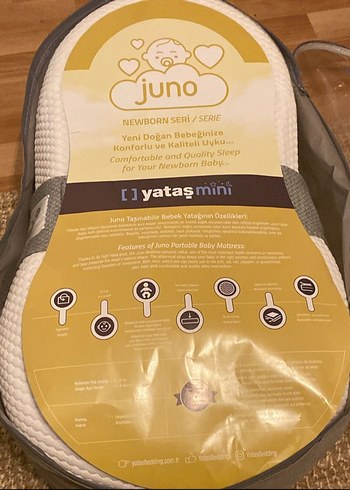 Yataş Yataş Juno Bebek Yatağı Gri ve beyaz