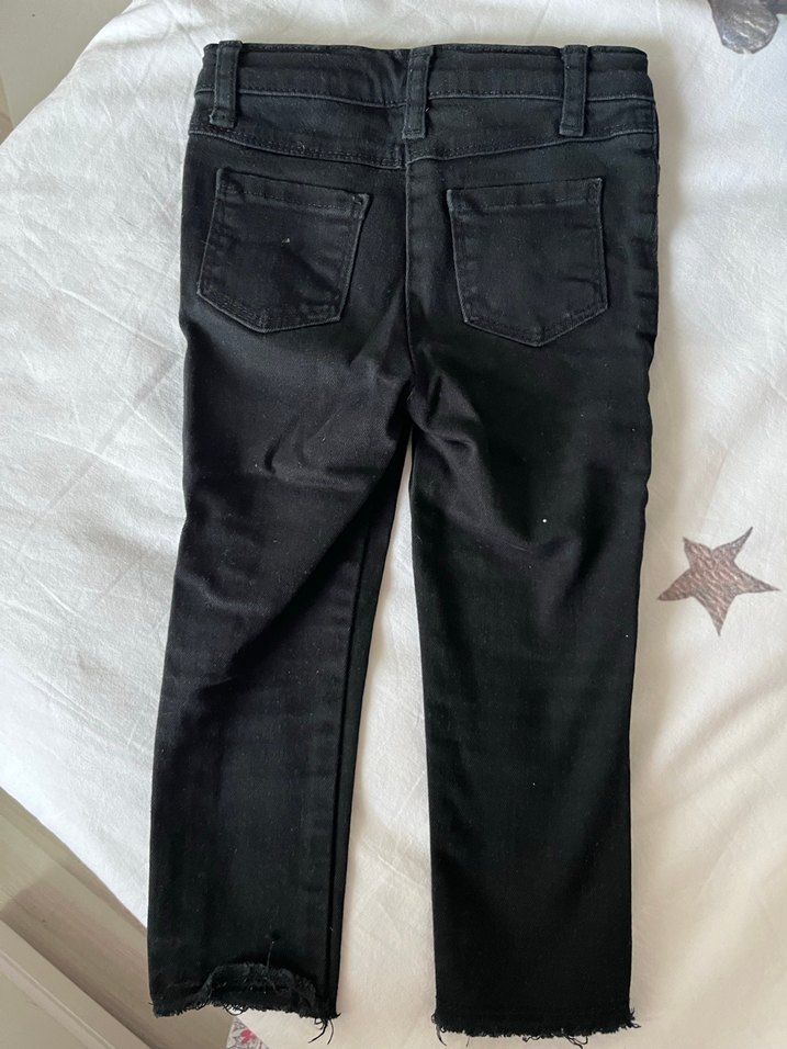 Düğmeli Siyah Hamile Kot Pantolon - Görsel 3