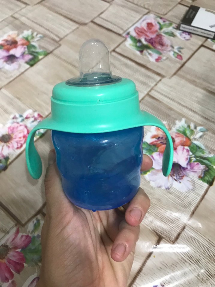 Mavi Bebek Biberonu Kulplu - Görsel 2
