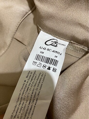 38 Beden camel Renk Paça lastikli pantolon