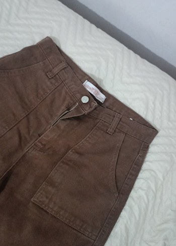 Kahverengi Süet Kadın Midi Pantolon - Görsel 4