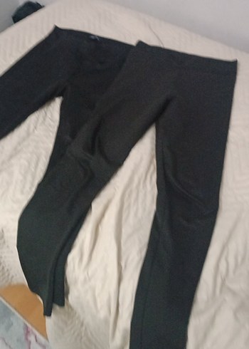 Siyah Kadın Normal Boy Tayt - Görsel 14