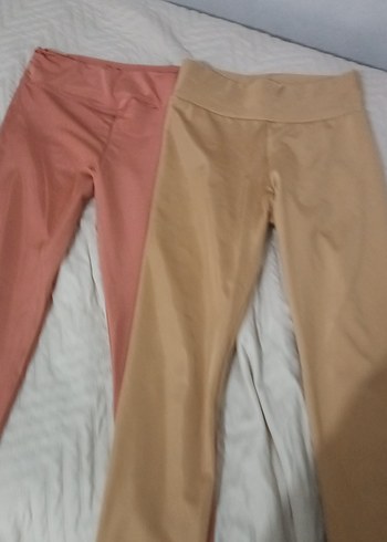 Bej Kadın Midi Tayt - Sade ve Şık - Görsel 5