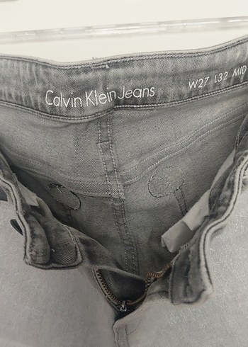 Calvin Klein Jeans Gri Yikamali Denim Jean
