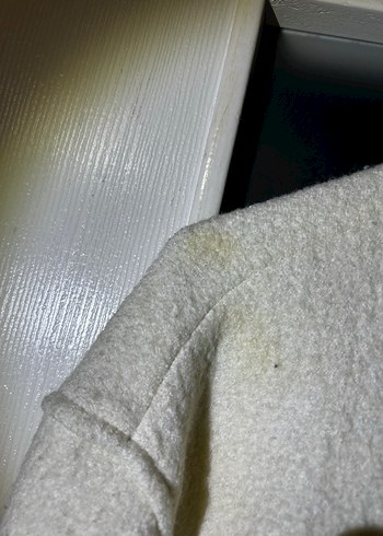 Zara beyaz fırçalanmış yün ceket - Görsel 7