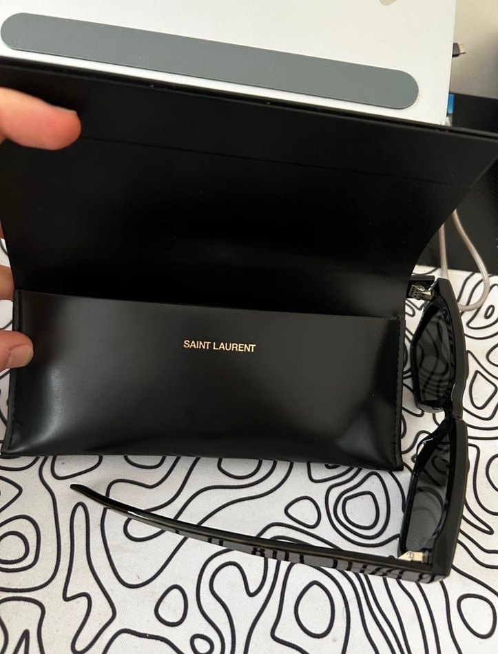 Saint Laurent Kahverengi Tokalı Kadın Güneş Gözlüğü - Görsel 4