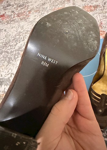 Nine west vintage Kahverengi Süet Platform Topuklu - Görsel 4