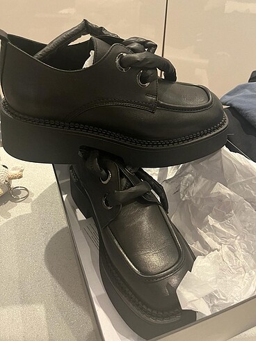 Divaresse Siyah Deri Loafer 40 Hiç kullanılmadı