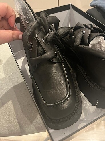 40 Beden Divaresse Siyah Deri Loafer 40 Hiç kullanılmadı