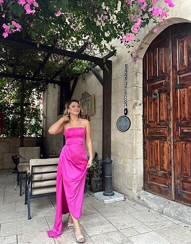Şık abiye saten
