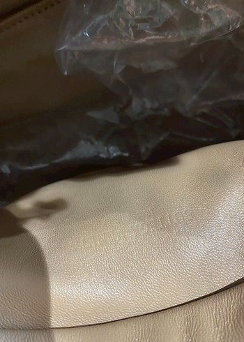  Beden Bottega veneta Bej Deri Zincir Detaylı Kadın Çanta