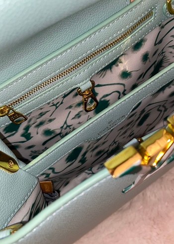 Louis vuitton Turkuaz Deri Tokalı Kadın Çanta - Görsel 4