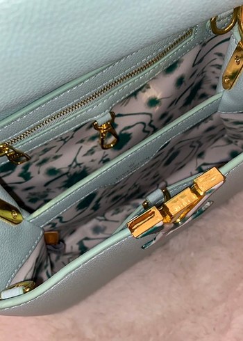 Louis vuitton Turkuaz Deri Tokalı Kadın Çanta - Görsel 2