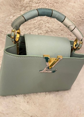 Louis vuitton Turkuaz Deri Tokalı Kadın Çanta - Görsel 5