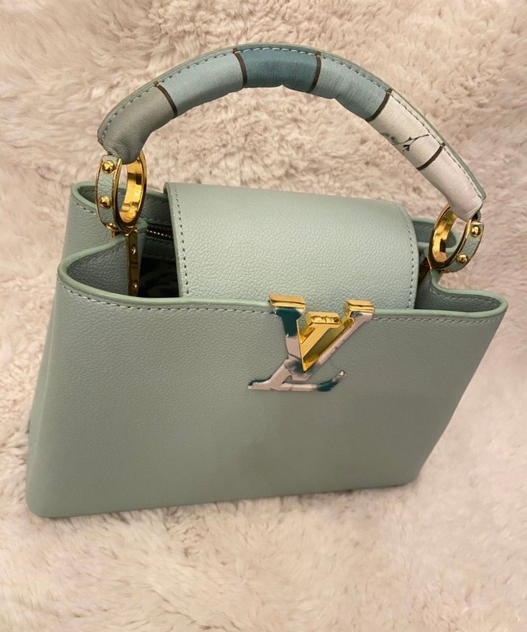 Louis vuitton Turkuaz Deri Tokalı Kadın Çanta - Görsel 5