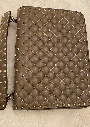 Valentino taşlı Çok Renkli İşlemeli Deri Kadın Çanta - Görsel 5