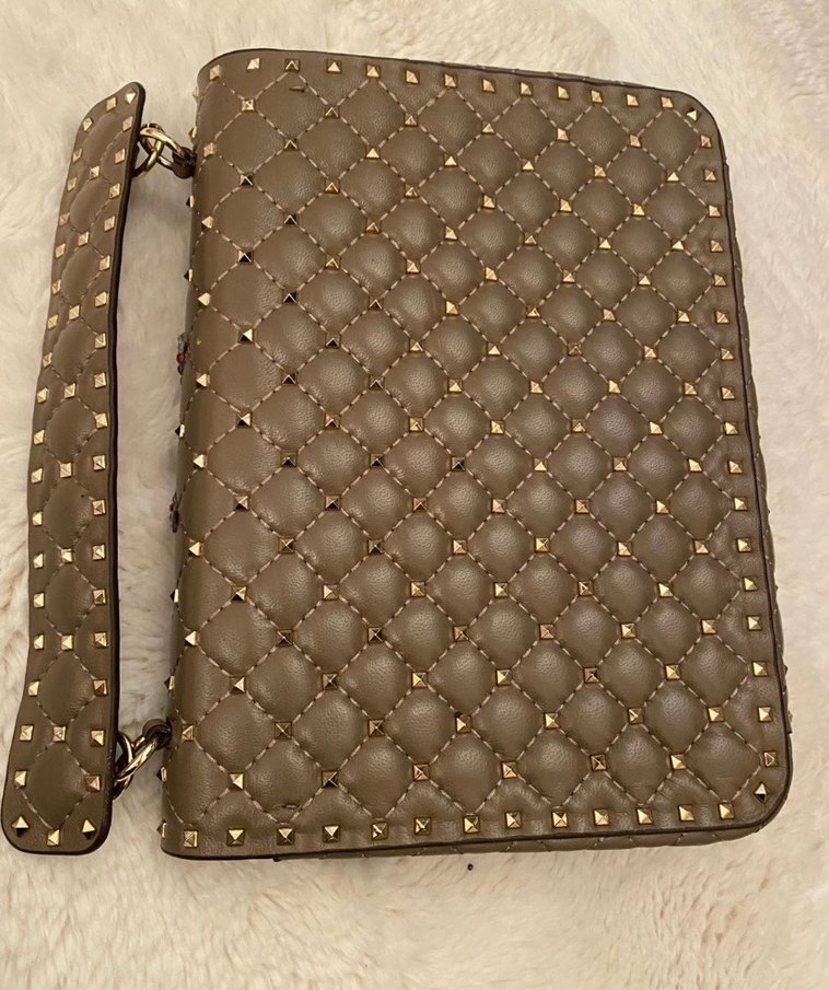 Valentino taşlı Çok Renkli İşlemeli Deri Kadın Çanta - Görsel 5