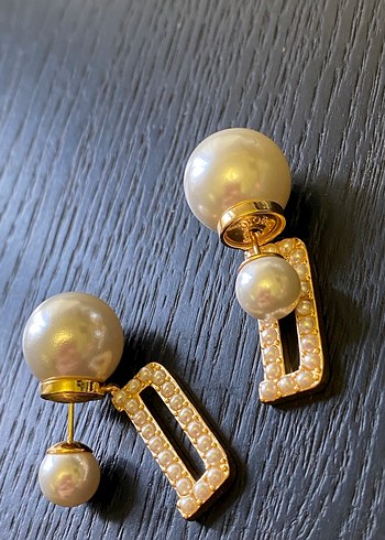 Dior D harfli  ithal küpeler - Görsel 8