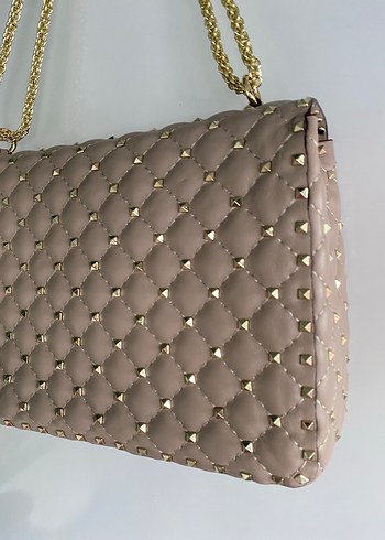 Valentino Zincir Detaylı Bej Deri Kadın Çanta - Görsel 20