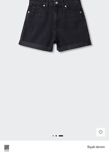 Mango siyah kot şort - Görsel 6