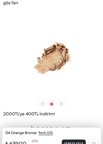 Kiko 04 Orange Bronze Parlak Göz Farı - Görsel 2