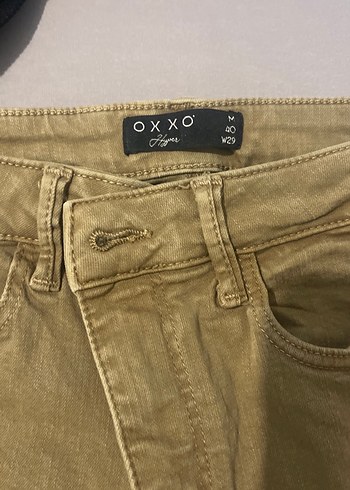 Düğmeli Bej Kadın Süet Pantolon - Görsel 2