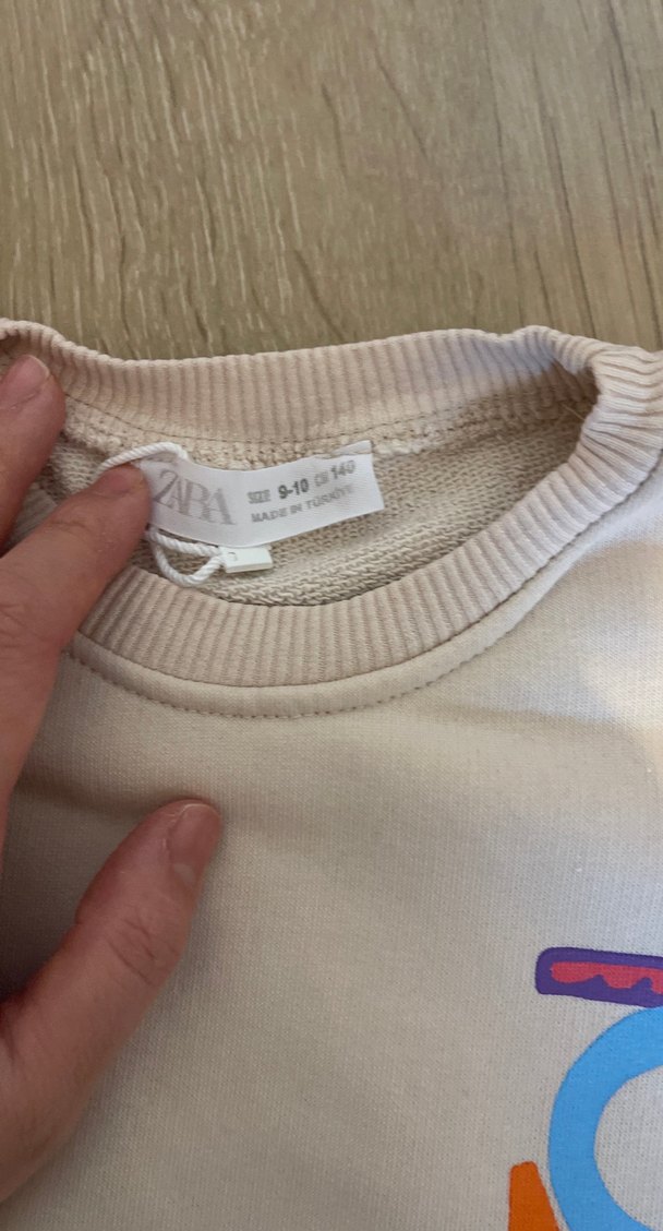 Baskılı Beyaz Hamile Tişörtü, Uzun Kollu, Rahat Kesim - Görsel 2