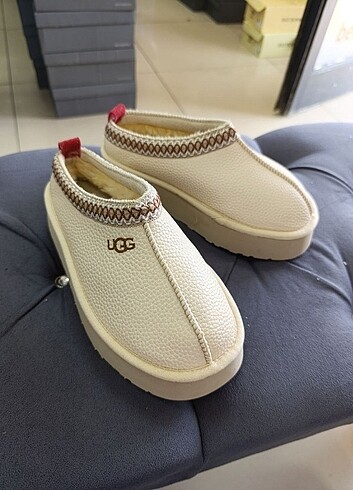 39 Beden UGG TAZZ slipper PLATFORM Siyah cilt ??YENİ SEZON ?ithal kali