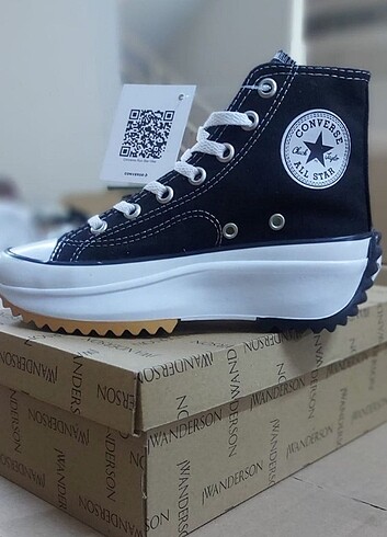 37 Beden siyah Renk Converse Wanderson Run Star Çok ama Çok şık.. Platform Taban Re