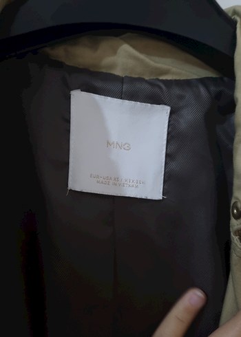 mango %100 pamuk su geçirmez trençkot - Görsel 6