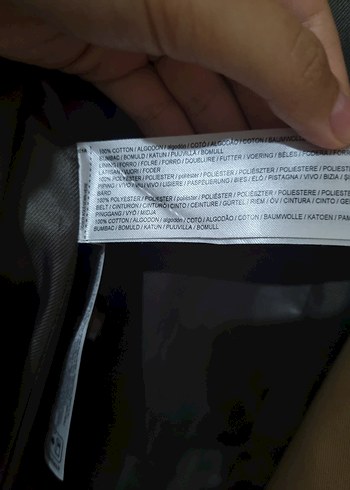 mango %100 pamuk su geçirmez trençkot - Görsel 5