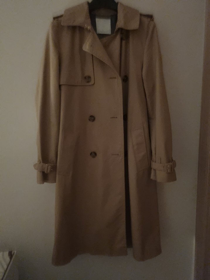 mango %100 pamuk su geçirmez trençkot - Görsel 4