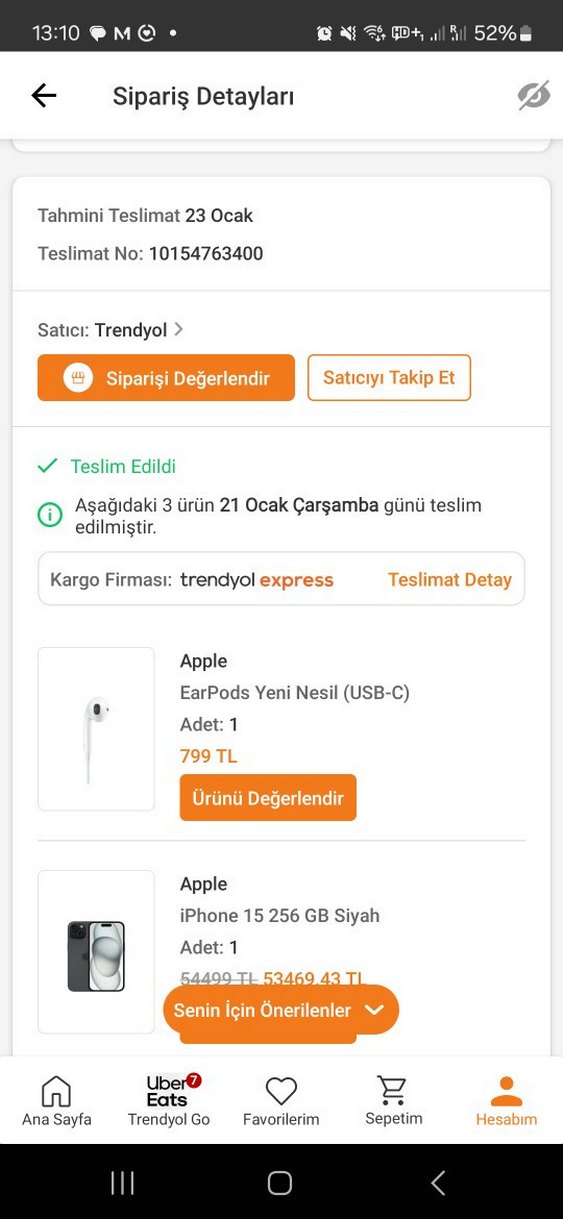 Apple EarPods USB-C Beyaz Kablolu Kulaklık - Görsel 3