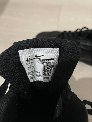 36 Beden siyah Renk nike ayakkabı