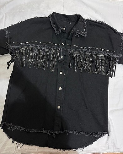 Zara Zara model püsküllü kot ceket