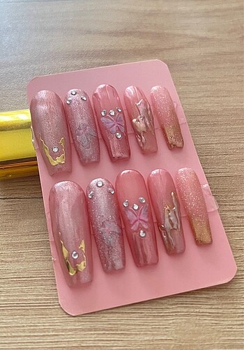 Pink dream jel destekli takma tırnak - Görsel 2