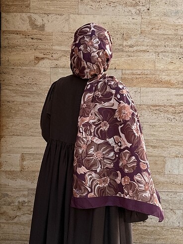 Beden Pamuklu Soft Mimoza desen şal