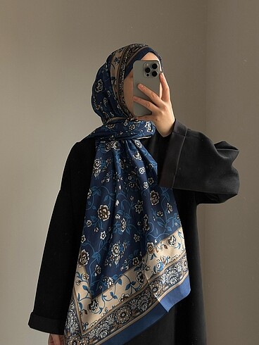 Diğer Pamuklu soft vintage desen şal