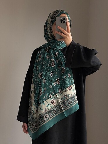 Diğer Pamuklu soft vintage desen şal