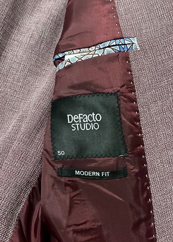 Bordo Notch Yaka Erkek Takım Elbise Ceketi - Görsel 3