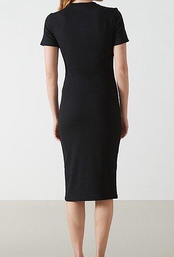 m Beden Lcw Vision Bisiklet Yaka Kadın Bodycon Elbise