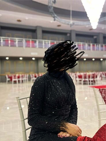 Paletli Abiye elbise