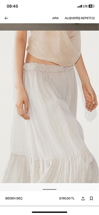 Massimo Dutti pileli etek