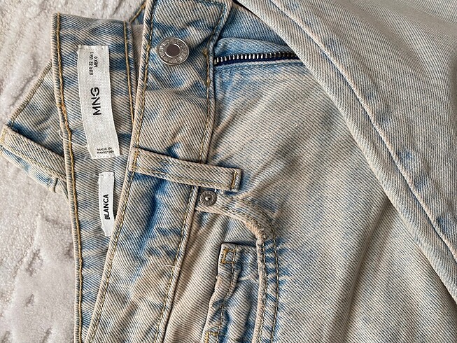 Mango açık renk orta bel straight jean - Görsel 2